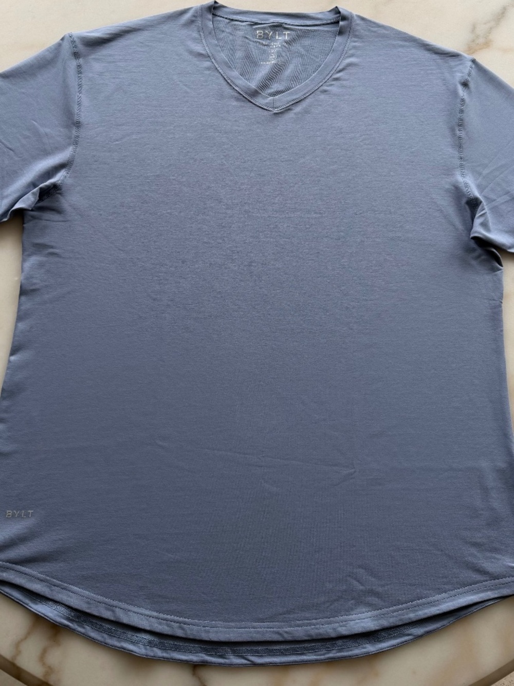 BYLT / XXL / LUX / 70% Cotton, 25% Polyester, 5% Spandex / Blue V-Neck